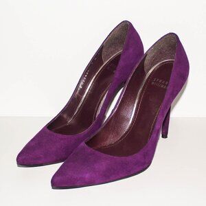 Stuart Weitzman Purple Suede Heels